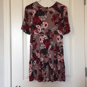 Floral printed holiday dress
